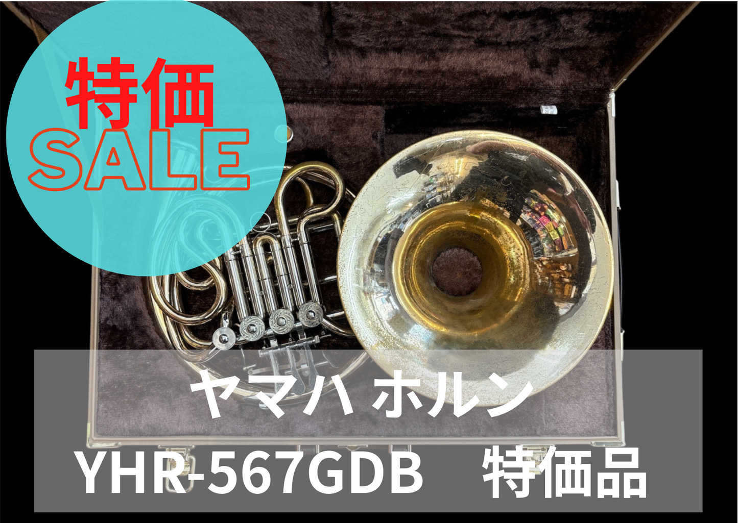 レンタル楽器　ヤマハ ホルン YHR-567GDB　特価品
