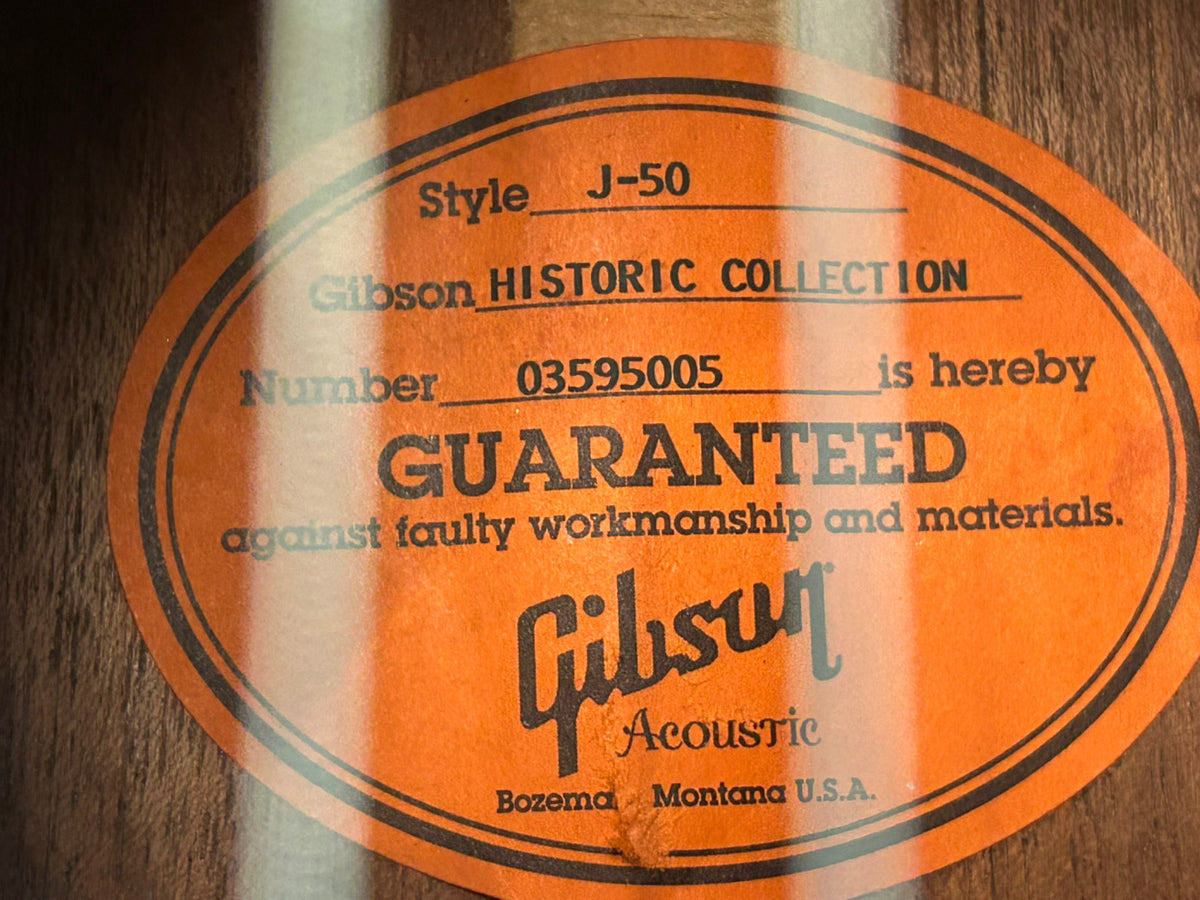 【中古】Gibson Historic Collection J-50 2005年製