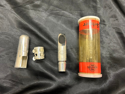 中古 Selmer （セルマー）ジャズメタル C★ アルトサックス用マウスピース/リガチャー・キャップ付