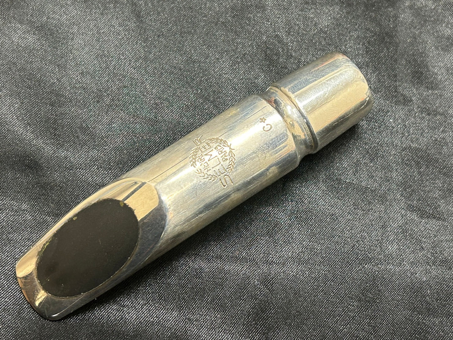 中古 Selmer （セルマー）ジャズメタル C★ アルトサックス用マウスピース/リガチャー・キャップ付