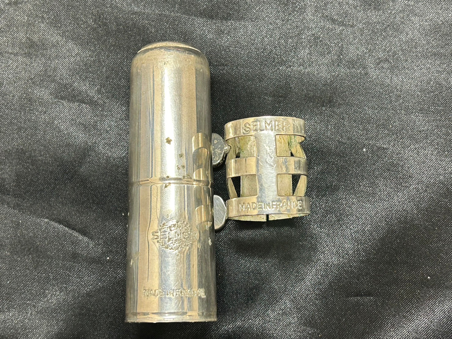 中古 Selmer （セルマー）ジャズメタル C★ アルトサックス用マウスピース/リガチャー・キャップ付